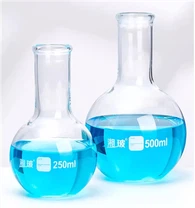 Lapos fenekű lombik - Laboratóriumi gömblombik laboratóriumi lombik laboratóriumi üvegedény boroszilikát